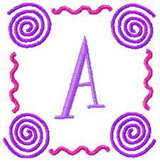 Swirls & Zigs - Monogram Font 42